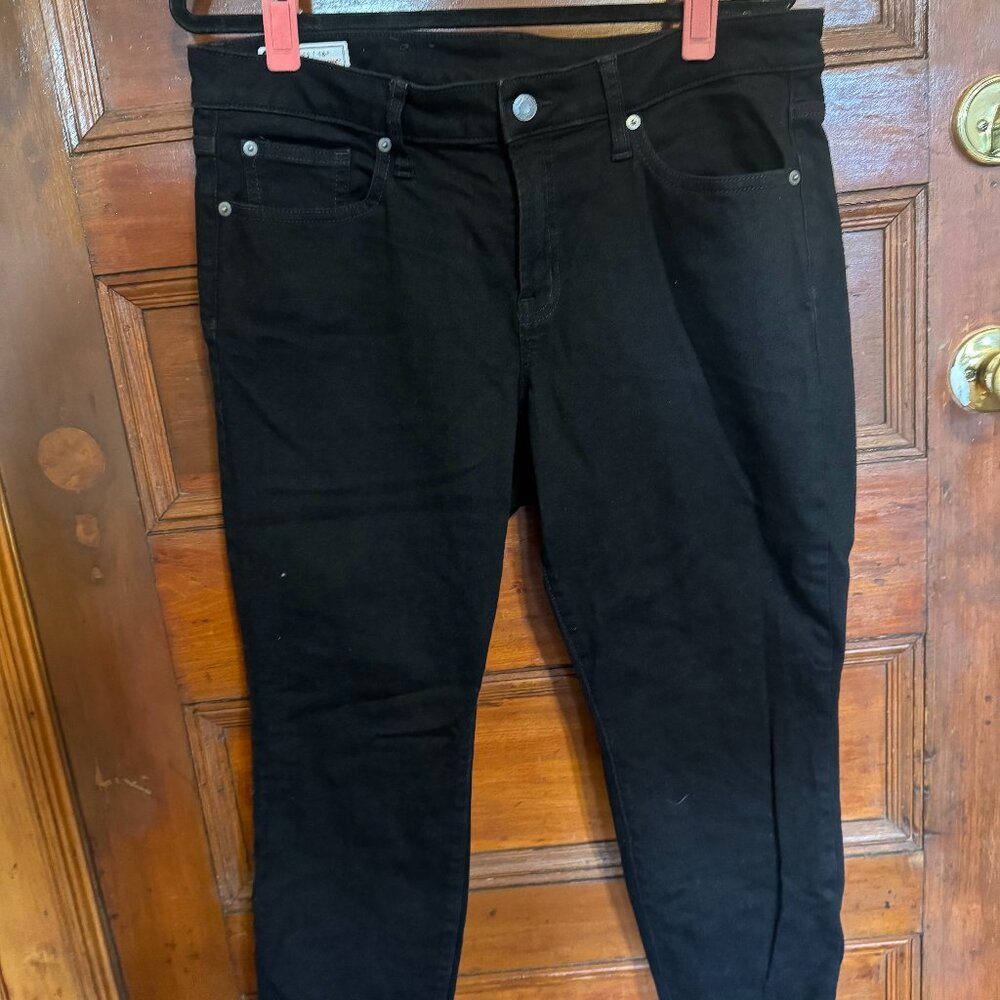 Gap Mid Rise Curvy True Skinny Black Jeans Sz 33P